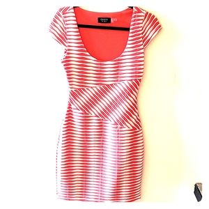 Guess orange and white party dress